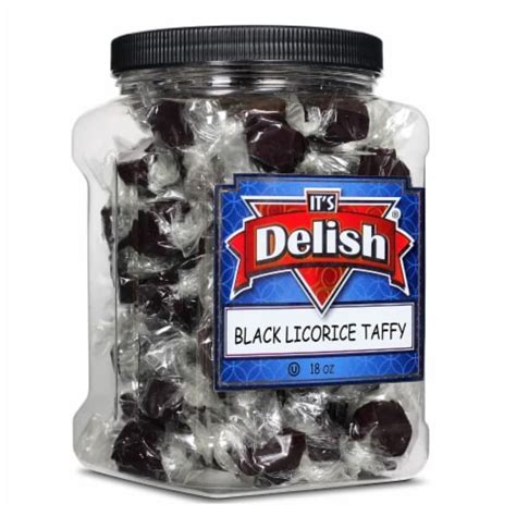 Its Delish Black Licorice Flavored Taffy Chews 18 oz, 18 oz - Foods Co.