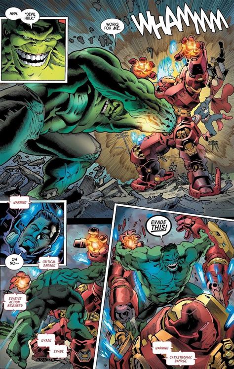 Immortal "Devil" Hulk demolishes HulkBuster armor (Immortal Hulk#7 2018 ...