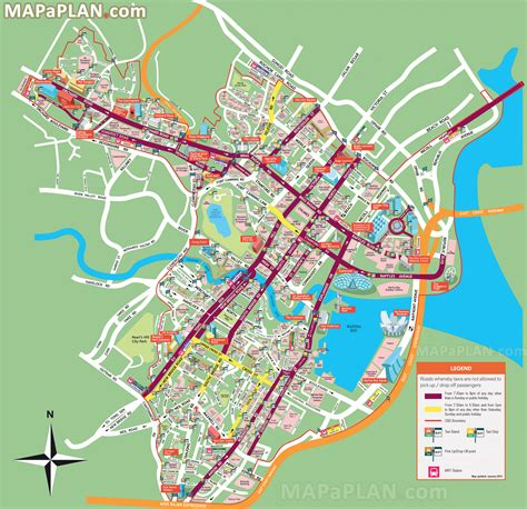 Singapore top tourist attractions map city centre must see places to ...