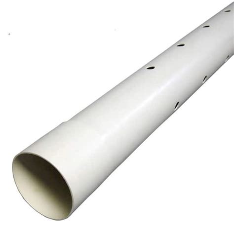 Charlotte Pipe 4 in. x 10 ft. PVC 2729 Perforated Pipe PVC30040P0600HC ...