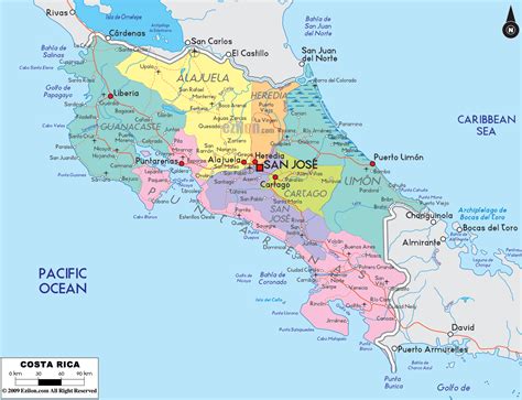 Maps of the Provinces and Cantons of Costa Rica - CostaRicaLaw.com