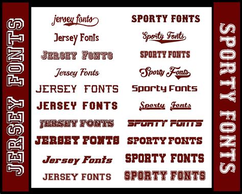 Jersey and Sports Font Pack 20 Different Fonts With 35 - Etsy