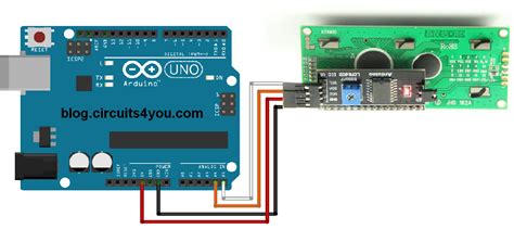 I2C module with LCD display using Arduino | circuits4you.com