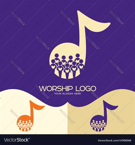 Choir in the background of a note Royalty Free Vector Image