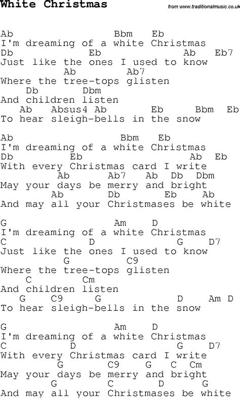 Christmas Songs and Carols, lyrics with chords for guitar banjo for ...