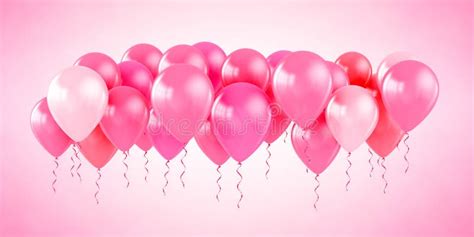 Pink party balloons stock illustration. Illustration of round - 10491781