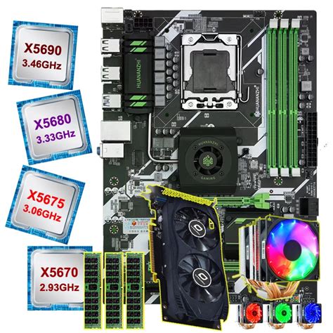 HUANANZHI X58 deluxe motherboard CPU Xeon X5670/X5675/X5680/X5690 with ...