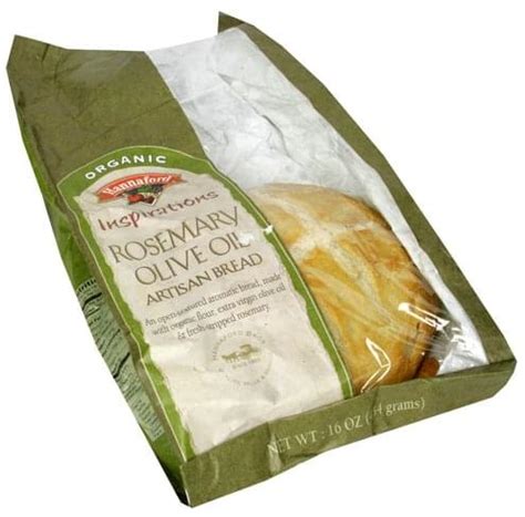 Hannaford Organic, Rosemary Olive Oil Artisan Bread - 16 oz, Nutrition ...