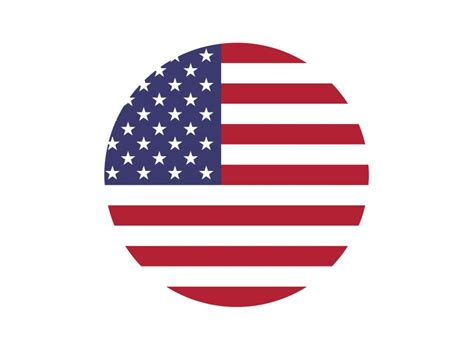 USA Flag Circle Icon PNG vector in SVG, PDF, AI, CDR format