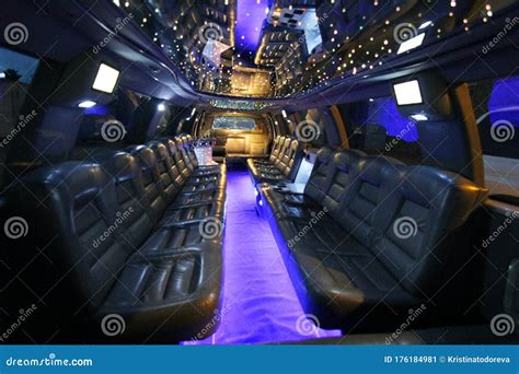 Interior of a Modern Stylish Car the Back of the Limo Stock Image ...