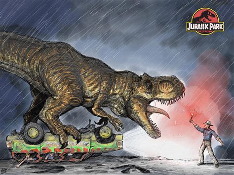 T Rex Jurassic Park Drawing