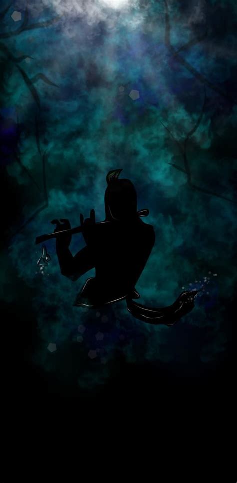 Krishna black wallpaper by anujvmehta219 - Download on ZEDGE™ | e27e ...