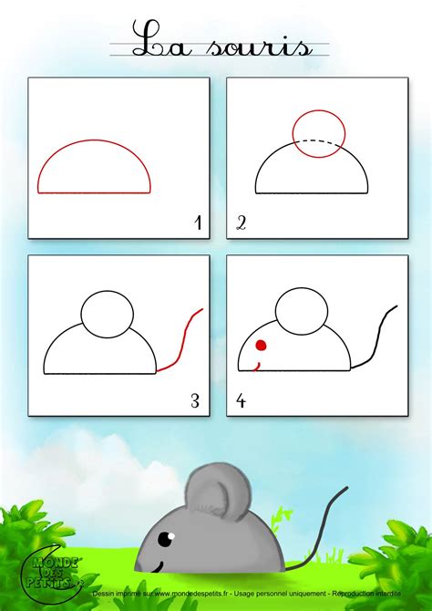 Dessin2_Comment dessiner une petite souris? Drawing Lessons For Kids ...