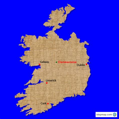 StepMap - Clonmacnoise - Landkarte für Ireland