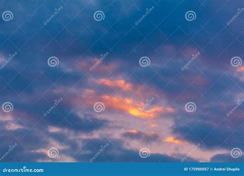 Pink Dawn in the Sky with Clouds Stock Image - Image of dramatic ...