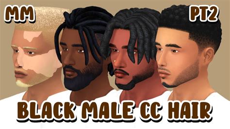 Black Male Hair Haul - Maxis Match // LINKS INCLUDED// The Sims 4 ...