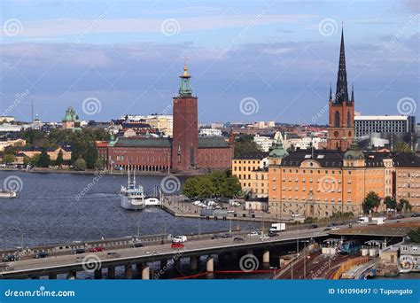 Stockholm city skyline stock image. Image of building - 161090497