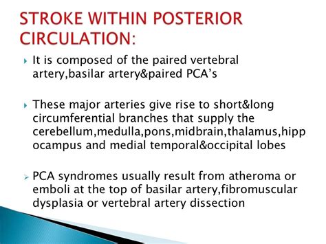 Posterior circulation stroke