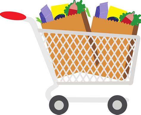 File:Shopping cart with food clip art.svg - Wikibooks, open books for ...