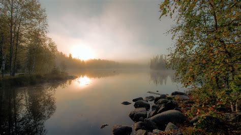 morning, Fog, In, The, Beautiful, Landscape, Rocky Wallpapers HD ...