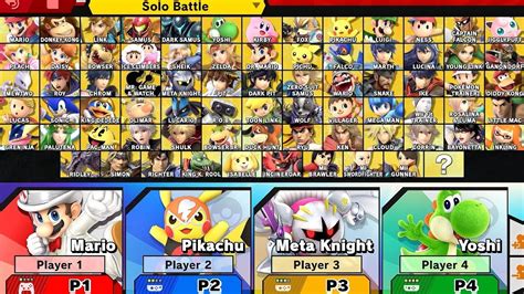 Super Smash Bros Ultimate - All Characters + Alternate Costumes ...