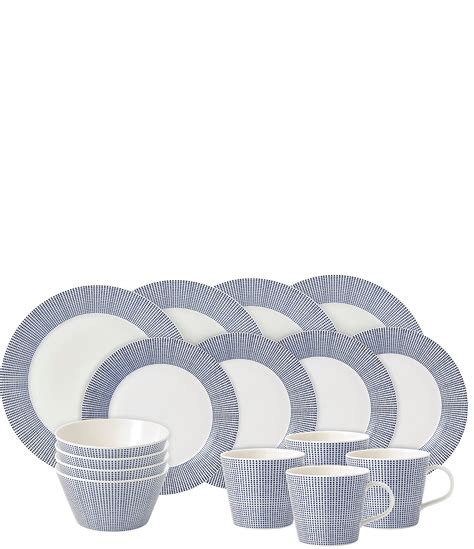 Royal Doulton Pacific Blue Dots 16-Piece Dinnerware Set | Dillard's