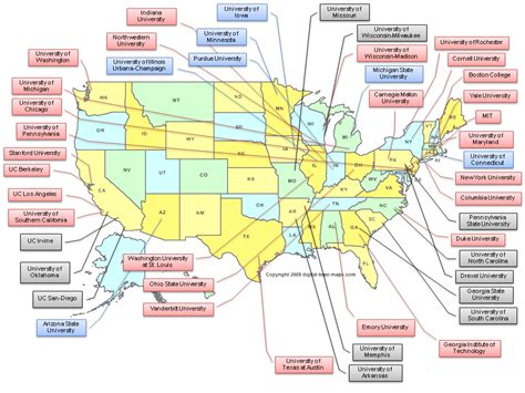 Exploring The Map Of Us Colleges In 2023 - Map Of The Usa