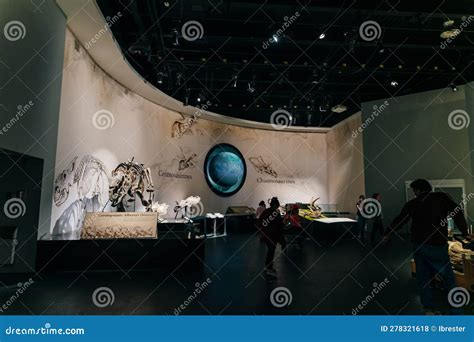 Drumheller, Canada - Mar 2023 Visitors Flock To the Dinosaur Exhibits ...