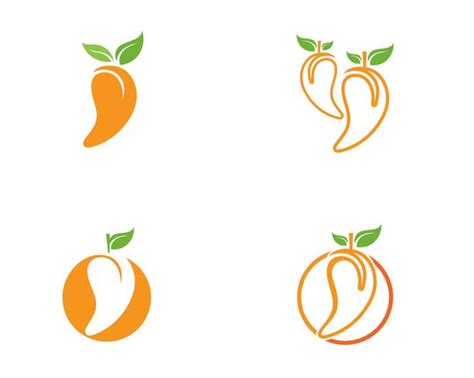 Mango in flat style. Mango vector logo. Mango 586329 Vector Art at Vecteezy