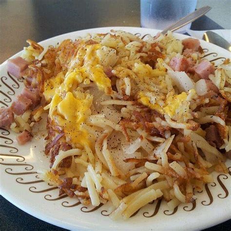 smothered, covered & chunked. waffle house hashbrowns are my favorite ...