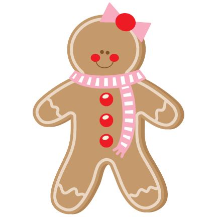 Gingerbread Girl SVG scrapbook cut file cute clipart files for ...