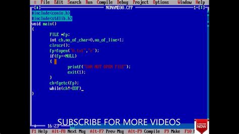 C PROGRAM TO COUNT NO OF CHARACTERS AND LINES IN A TEXT FILE-106 - YouTube