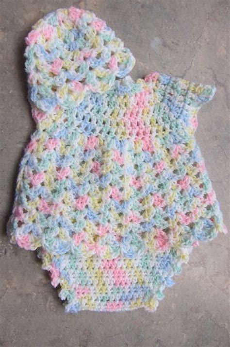 Beautiful Lotus Baby Dress Free Crochet Pattern : Simple Newborn