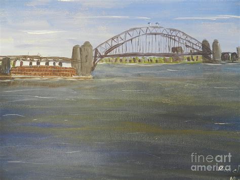 Sydney Harbour Bridge in Sydney Australia Painting by Pamela Meredith ...