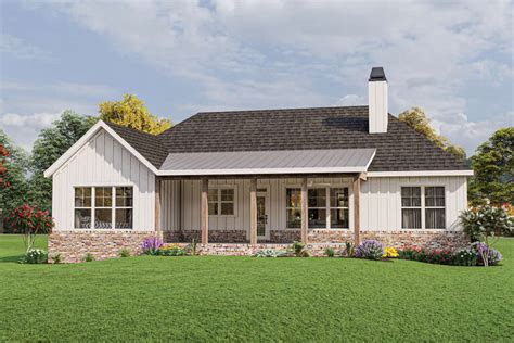 Modern Farmhouse Plan: 1,825 Square Feet, 3 Bedrooms, 2 Bathrooms - 009 ...