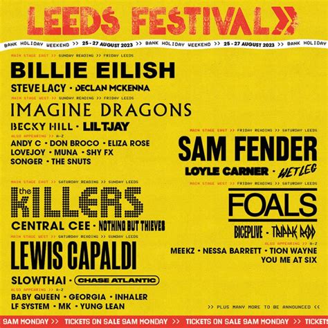 Leeds Festival 2023 Lineup - The Yorkshireman