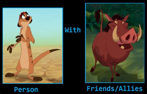 What if Timon became friends with Pumbaa by NatashaTheJackal on DeviantArt