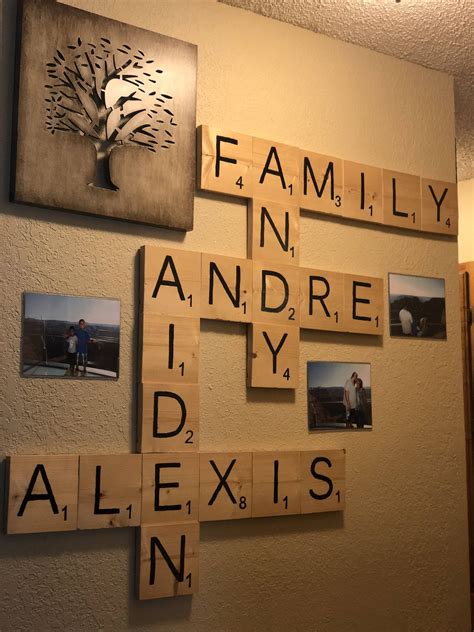 Homemade personalized scrabble wall decor by 4TrendyIdeas on Etsy # ...