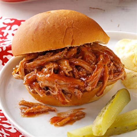 Slow Cooker Barbeque Pulled Pork Sandwiches Recipe | Taste of Home