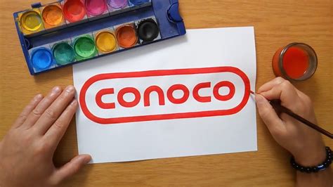 How to draw the conoco logo - YouTube