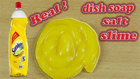 ONLY!! Dish Soap and Salt Slime , No Glue Dish Soap Slime , How to make ...