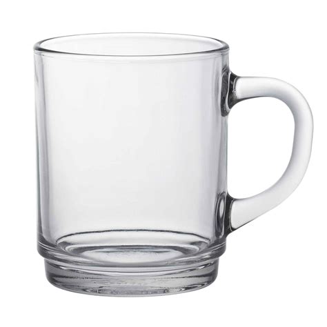 Duralex Versailles Glass Coffee Mugs Cups for Tea Hot Drinks 260ml ...