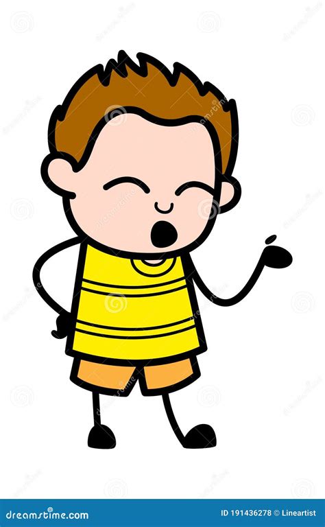 Cartoon Young Boy Speaking stock illustration. Illustration of teen ...