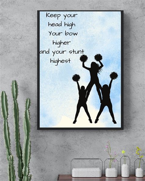 Cheer Quote Poster - Etsy