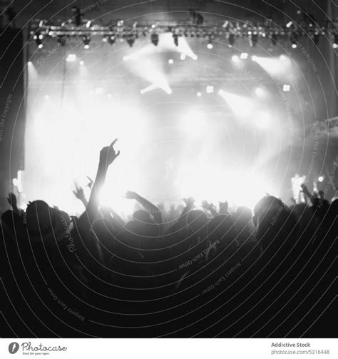 Crowd cheering during concert - a Royalty Free Stock Photo from Photocase