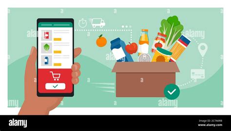 Online grocery shopping: user ordering groceries online using a mobile ...