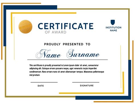 Types Of Award Certificates