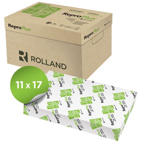 Rolland ReproPlus Recycled Copy Paper, White, Tabloid Size, Ream ...