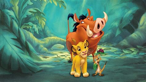 The Lion King Simba with Pumbaa and Timon digital wallpaper The Lion ...