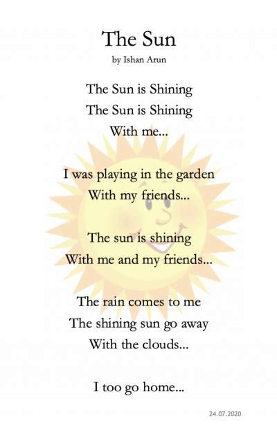 My First Poem -The Sun – Kunjukaryangal